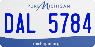 MI license plate DAL5784