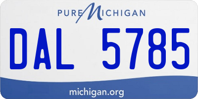 MI license plate DAL5785