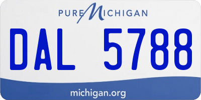 MI license plate DAL5788