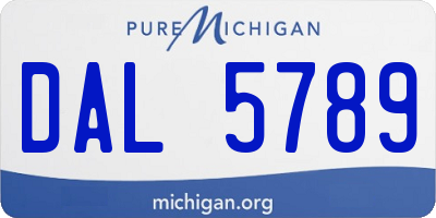 MI license plate DAL5789