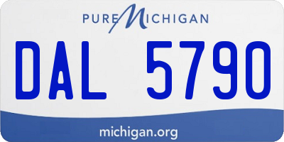 MI license plate DAL5790