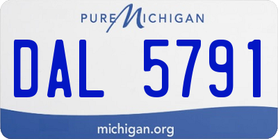 MI license plate DAL5791