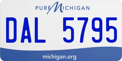 MI license plate DAL5795