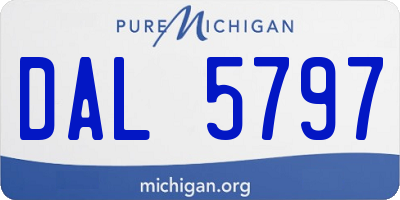 MI license plate DAL5797