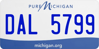 MI license plate DAL5799
