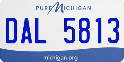 MI license plate DAL5813