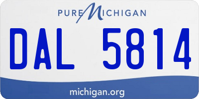 MI license plate DAL5814