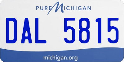 MI license plate DAL5815