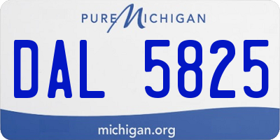 MI license plate DAL5825