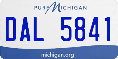 MI license plate DAL5841