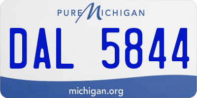 MI license plate DAL5844