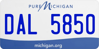 MI license plate DAL5850