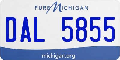 MI license plate DAL5855