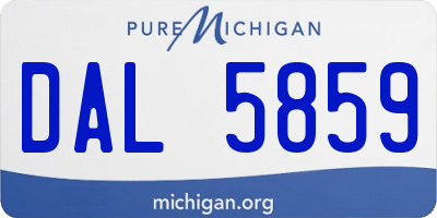 MI license plate DAL5859