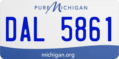 MI license plate DAL5861