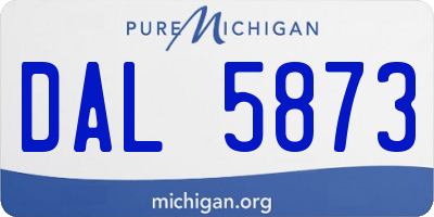 MI license plate DAL5873