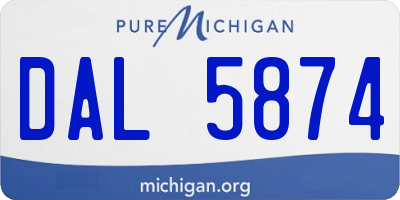 MI license plate DAL5874