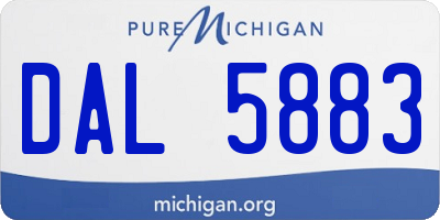MI license plate DAL5883