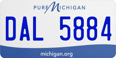 MI license plate DAL5884