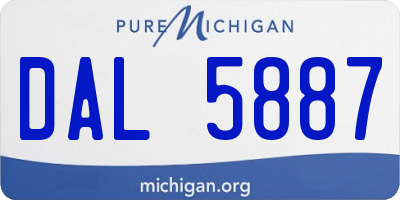 MI license plate DAL5887