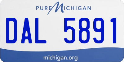 MI license plate DAL5891