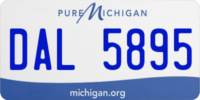 MI license plate DAL5895