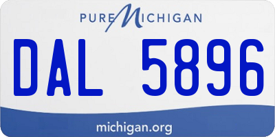 MI license plate DAL5896