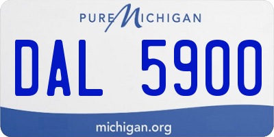 MI license plate DAL5900