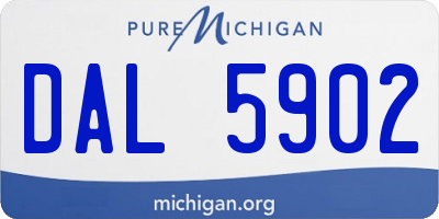 MI license plate DAL5902