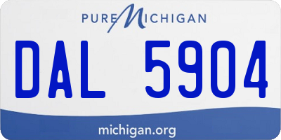 MI license plate DAL5904