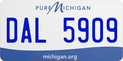 MI license plate DAL5909