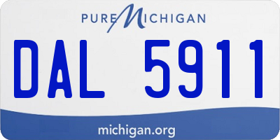 MI license plate DAL5911