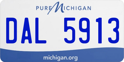 MI license plate DAL5913