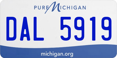 MI license plate DAL5919