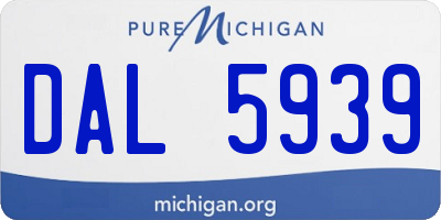 MI license plate DAL5939