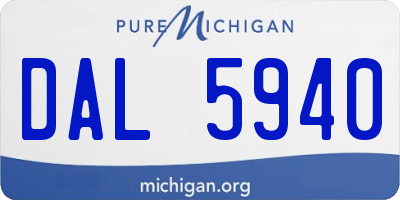 MI license plate DAL5940