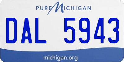 MI license plate DAL5943