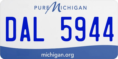 MI license plate DAL5944