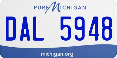 MI license plate DAL5948