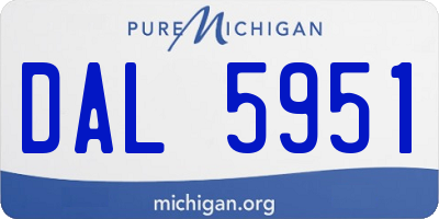 MI license plate DAL5951