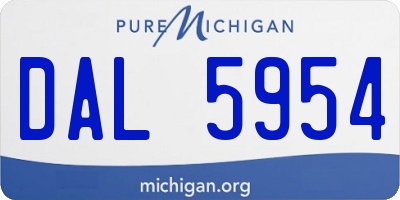 MI license plate DAL5954