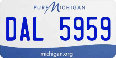 MI license plate DAL5959