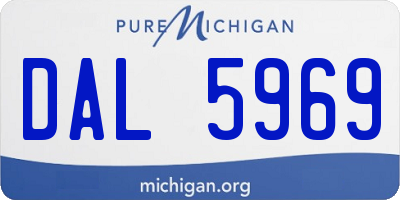 MI license plate DAL5969