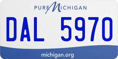 MI license plate DAL5970