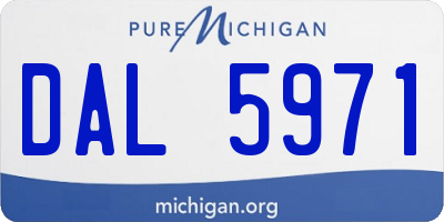 MI license plate DAL5971