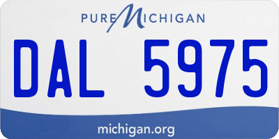 MI license plate DAL5975