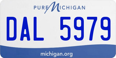 MI license plate DAL5979