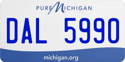 MI license plate DAL5990