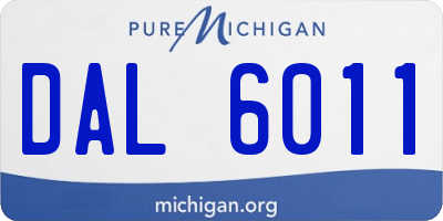 MI license plate DAL6011