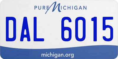 MI license plate DAL6015